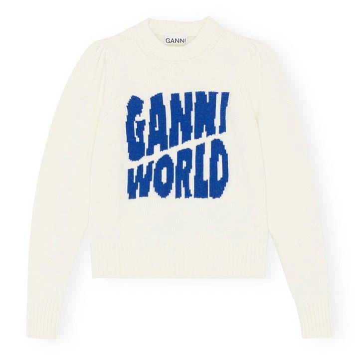 Graphic Knit Pullover - White