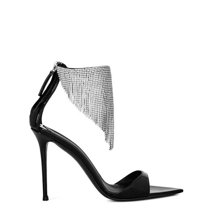 Intriigo Crystal Sandals - Black