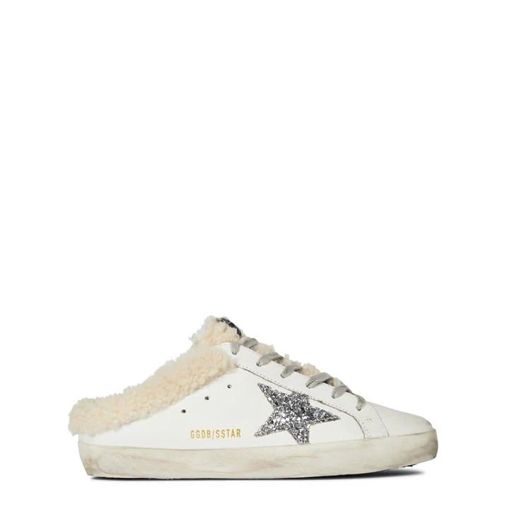 Super-Star Sabot Shearling Sneakers - White