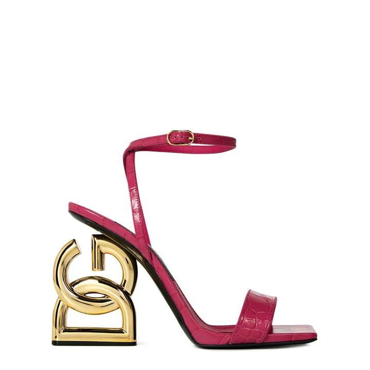 Logo Heel Sandals - Pink