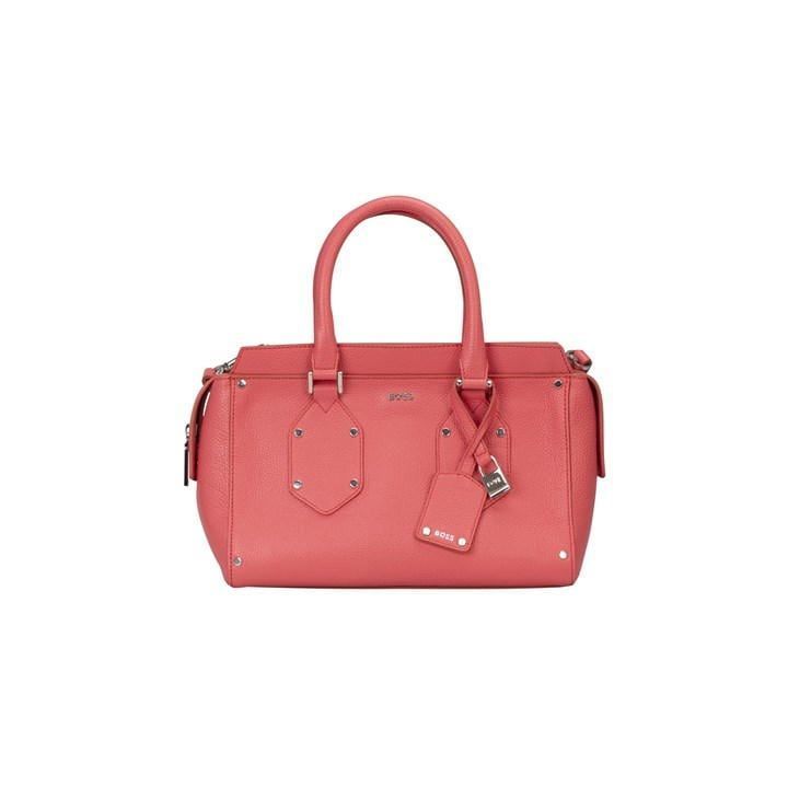 Grained Leather Mini Ivy Tote Padlock Bag - Pink