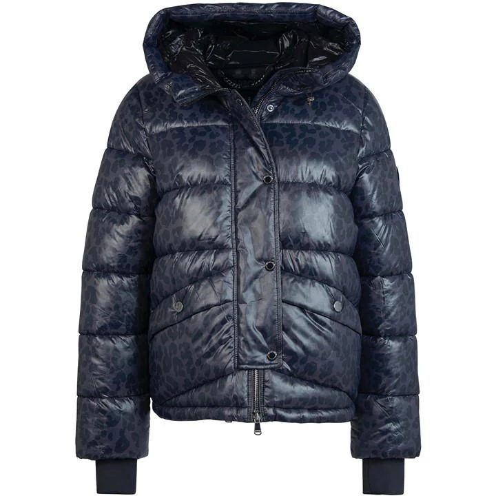 Printed Vienna Quilted Jacket - Blue