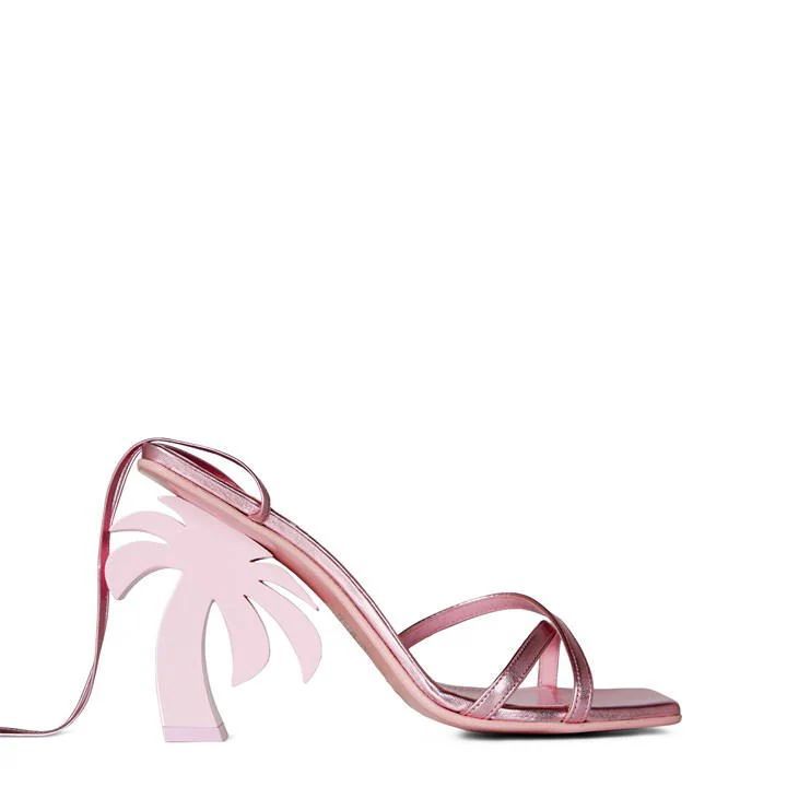 Lace Up Sandals - Pink