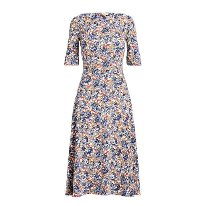 Floral Midi Dress - Blue