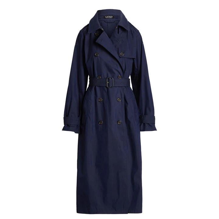 Twill Trench Coat - Blue