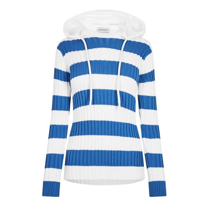 Striped Hooded Jumper - Blue