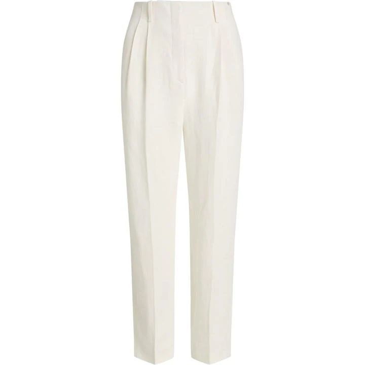Elevated Linen Tapered Pant - White