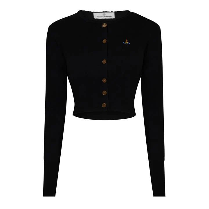 Bea Cropped Cardigan - Black