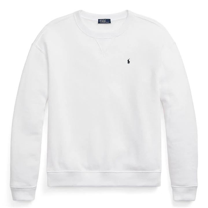 Fleece Crew Sweater - White