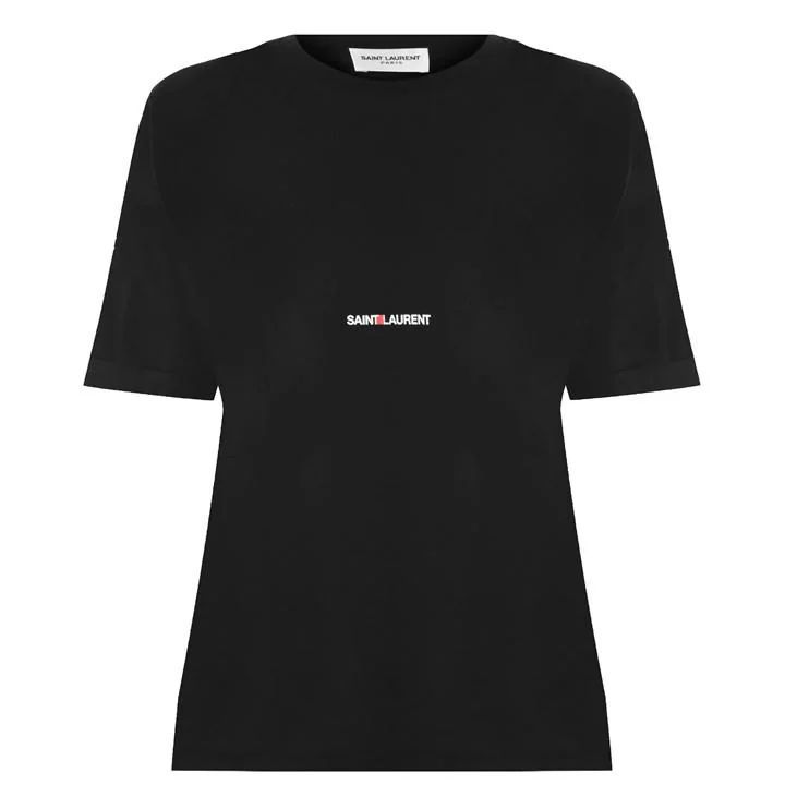 Crew Neck Logo t Shirt - Black