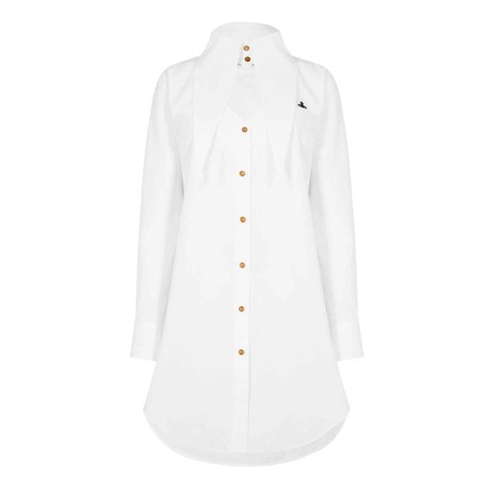 Heart Shirt Dress - White