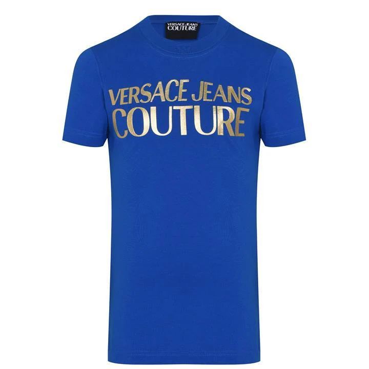 Basic Foil Logo t Shirt - Blue