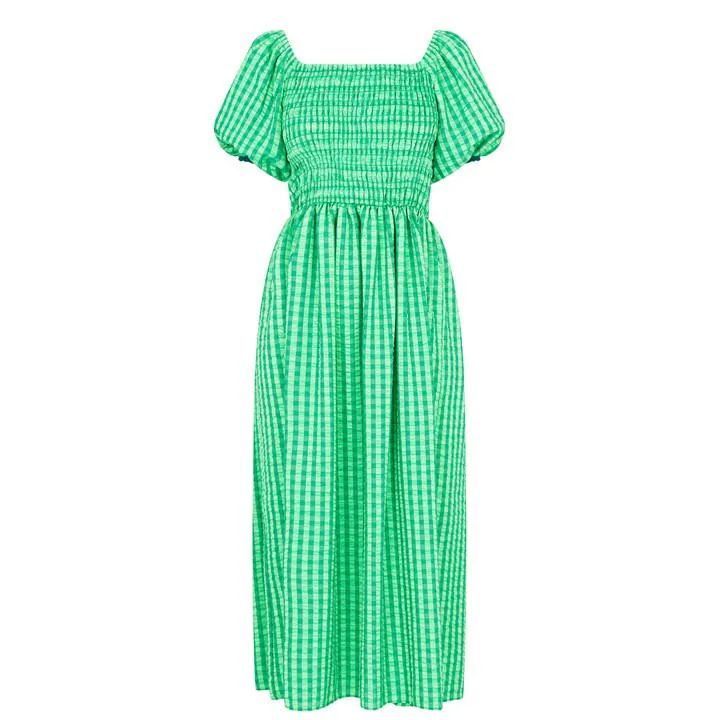 Gingham Dress - Green