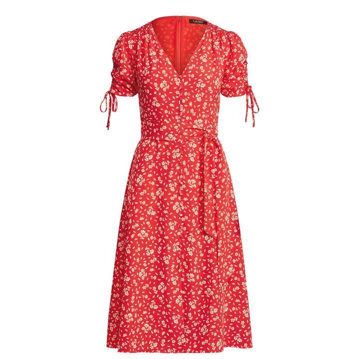 Giarlo Short Sleeve Dress - Red