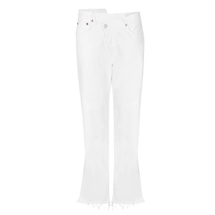 Criss Cross Upsized Jeans - White