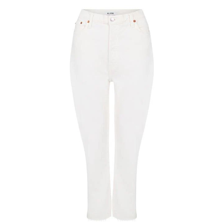 70s Stove Pipe Jeans - White
