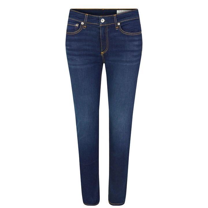 Cate Mid Rise Skinny Jeans - Blue