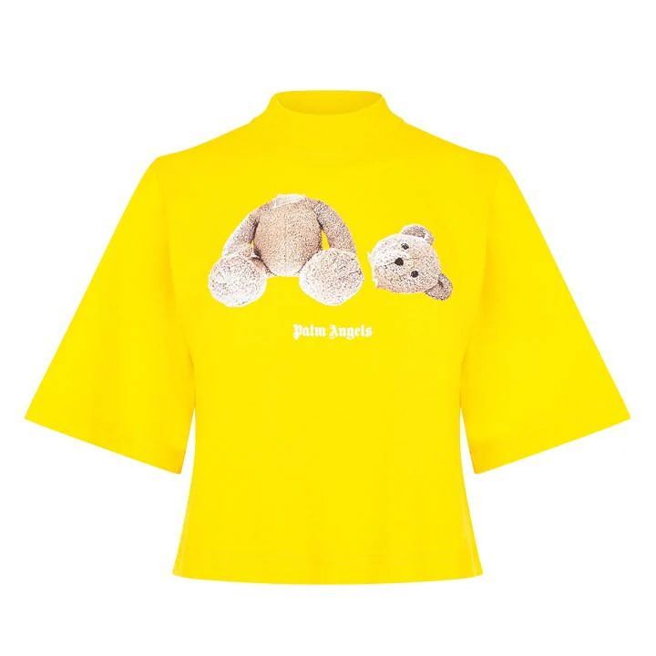 Bear Crop t Shirt - Yellow