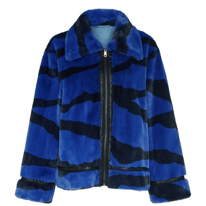 Cremona Faux Fur Jacket - Blue