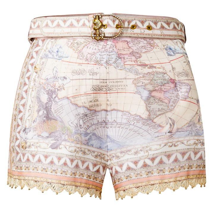 High Tide Belted Shorts - Purple