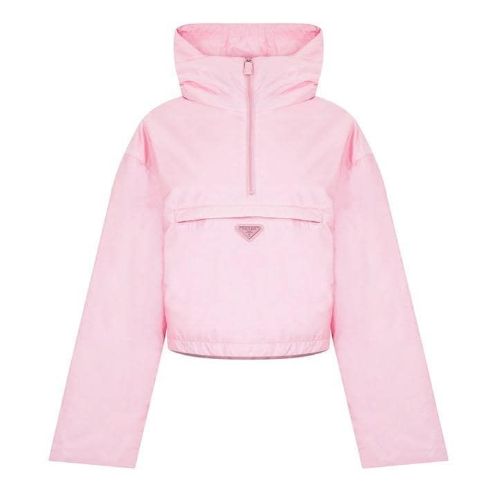 Hooded Blouson Rain Jacket - Pink