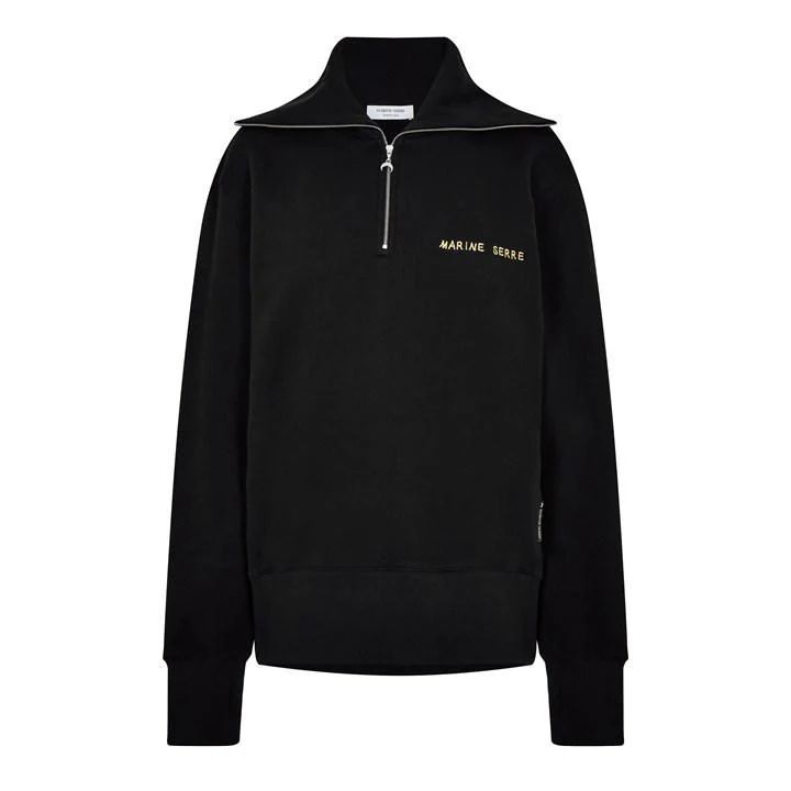 Embroidered Moon Sweater - Black
