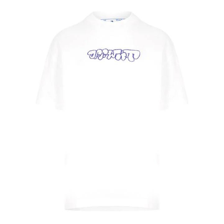Sketch Arrow Embroidered T-Shirt - White