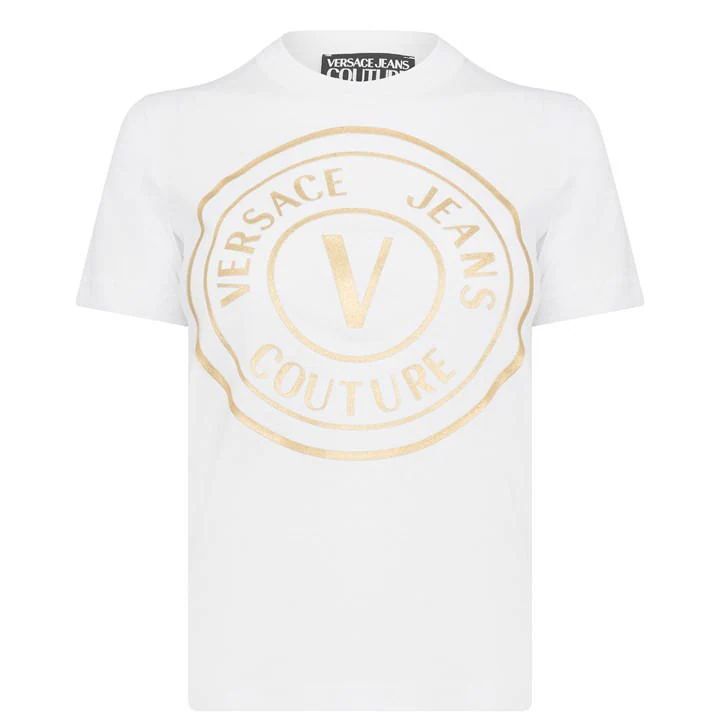 Round Logo t Shirt - White