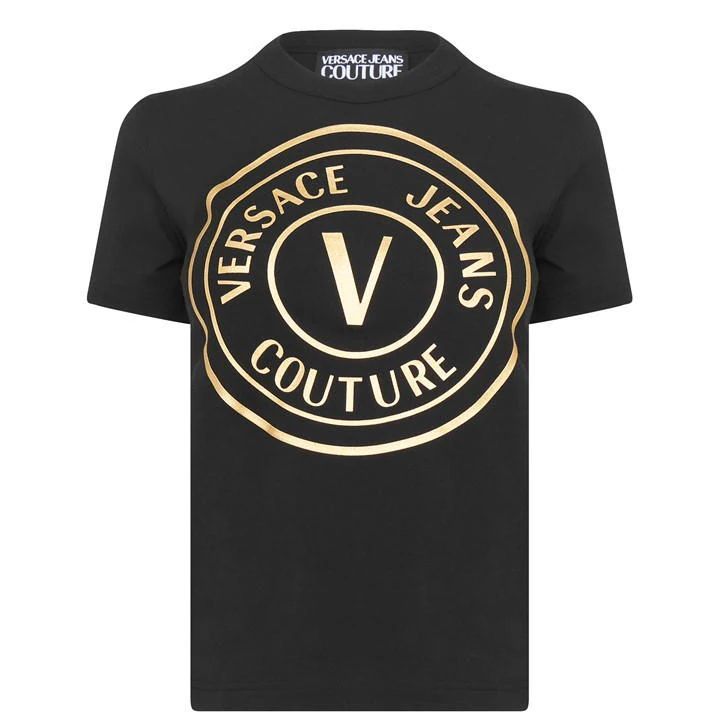 Round Logo t Shirt - Blk/Gold G89