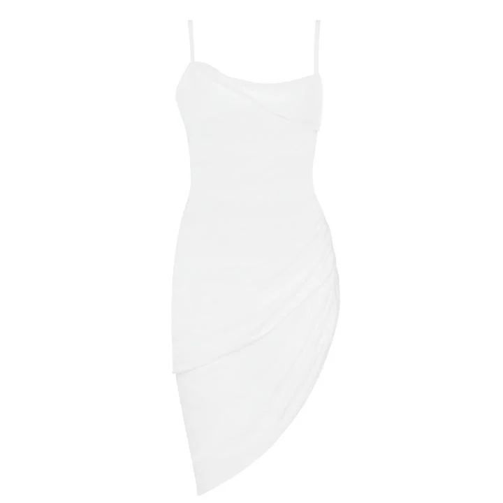 La Robe Saudade Asymmetrical Mini Dress - White