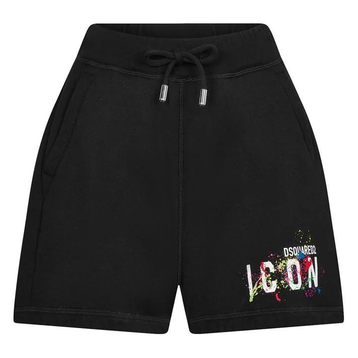 Icon Splat Logo Shorts - Black
