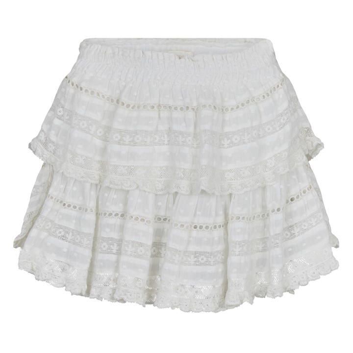 Ruffle Mini Skirt - White