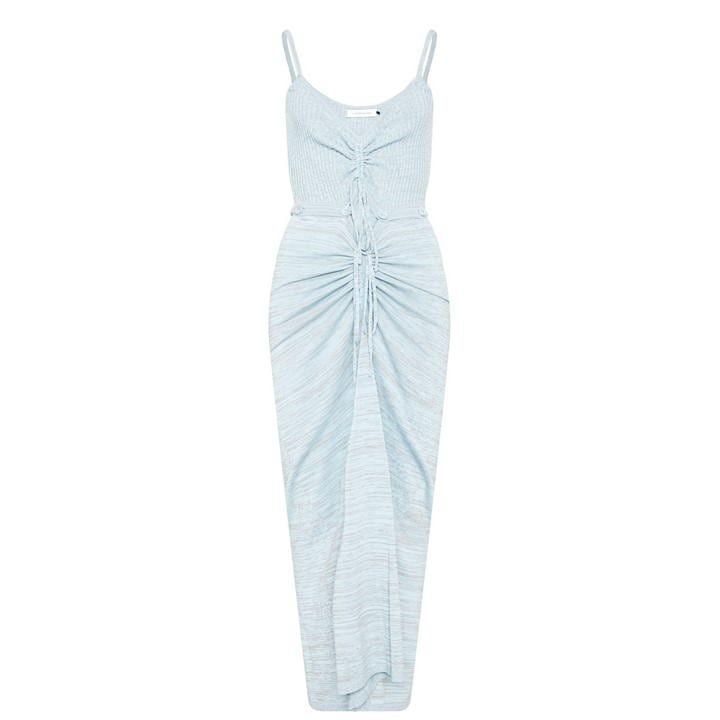 Ruched Disconnect Dress - Blue