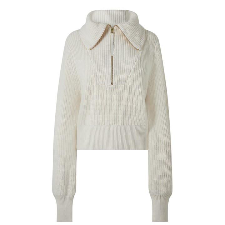 Mentone Half Zip Pullover - White