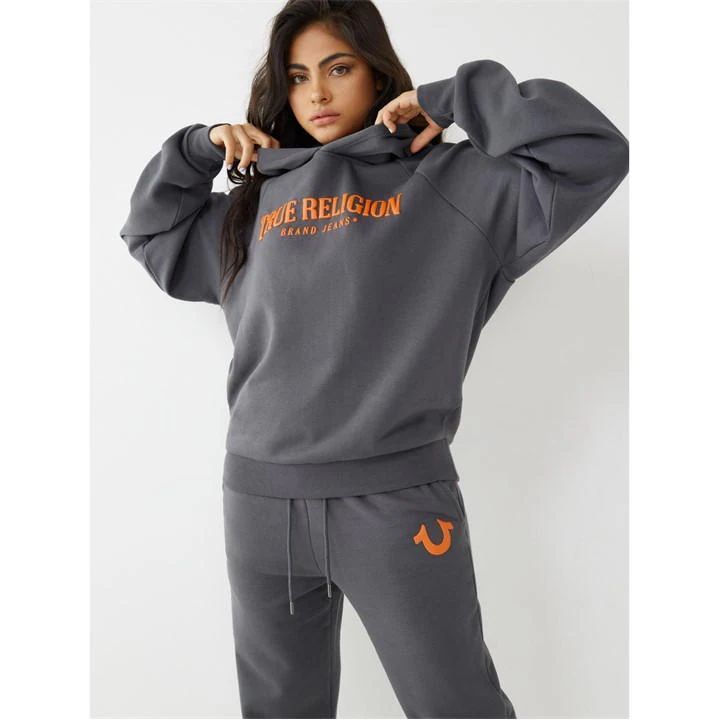 Logo Relaxed Hoodie - Grey