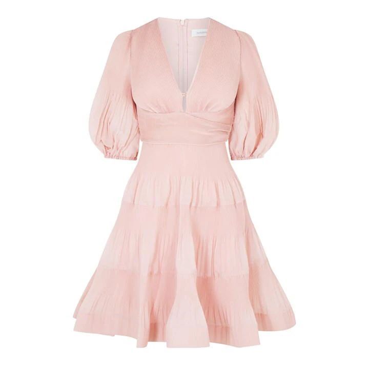 Pleated Mini Dress - Pink