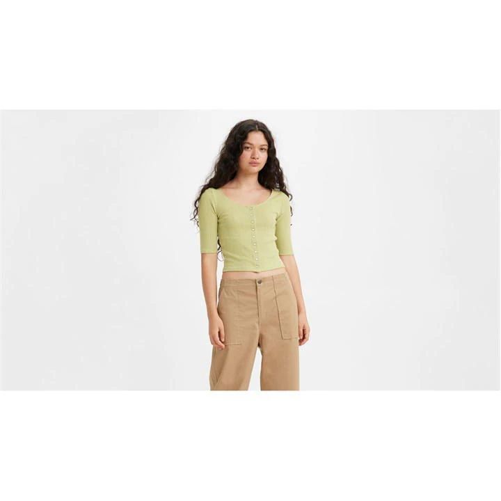 Dry Goods Pointelle Top Weepin - Green