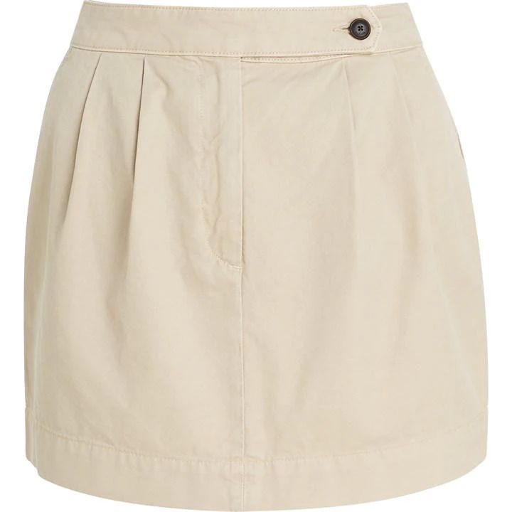 Co Pleated Mini Skirt - Cream