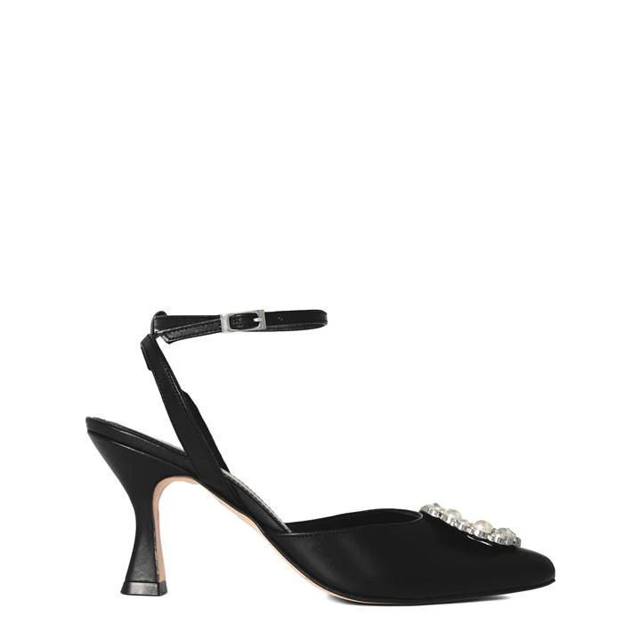 Cinderella Crystal Embellished Heels - Black