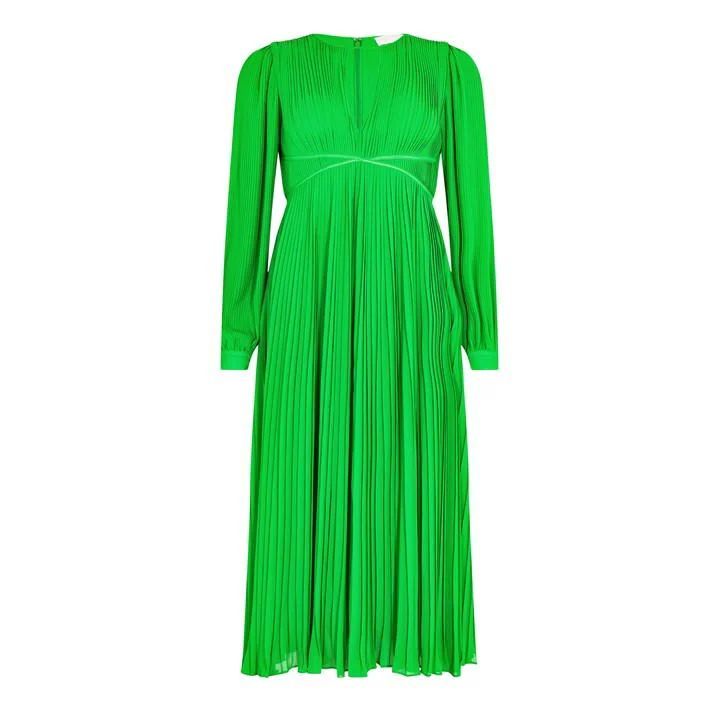 MMK Pleated Dress Ld31 - Green