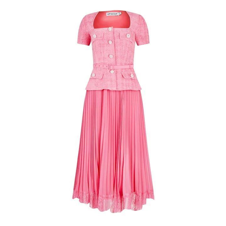 Belted Blazer Dress - Pink