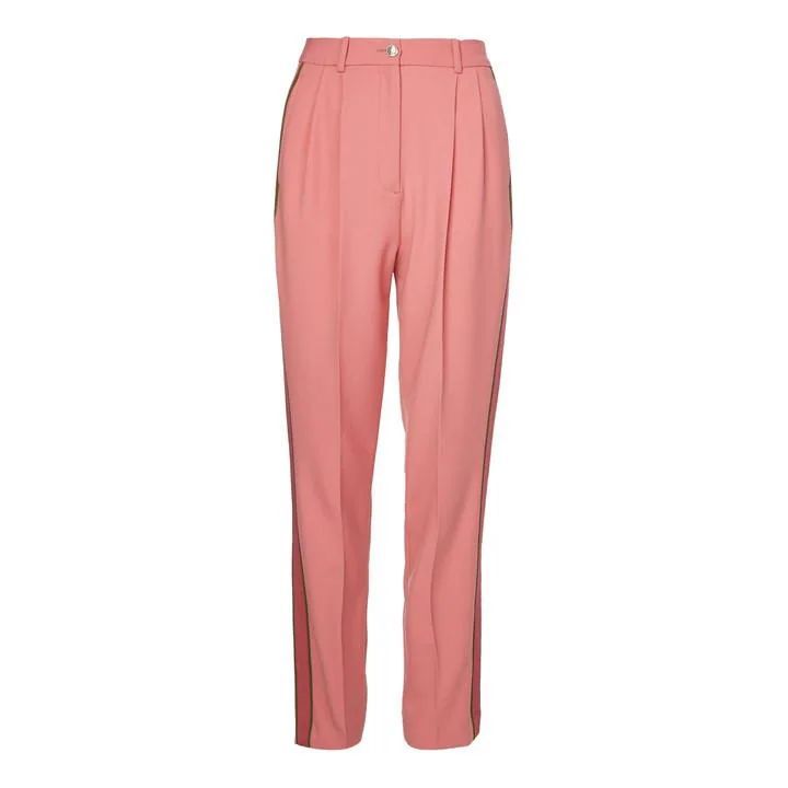 Icons Wool Side Stp Tapered Pant - Pink