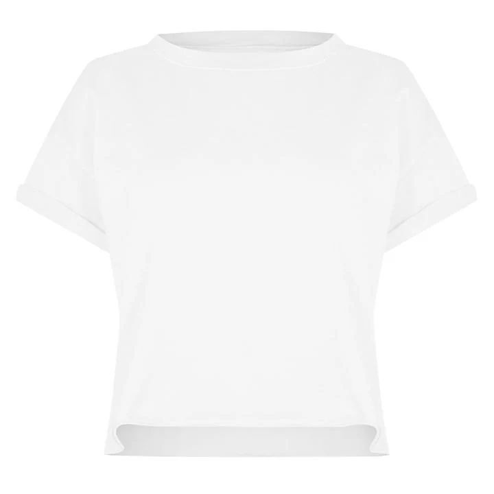 Rolled Hem T-Shirt - White