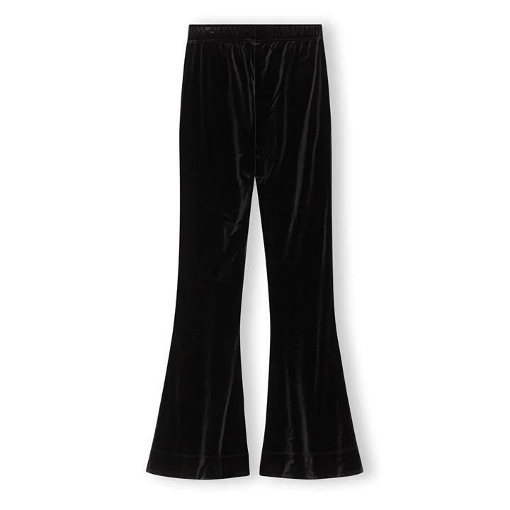 Flared Velvet Pants - Black