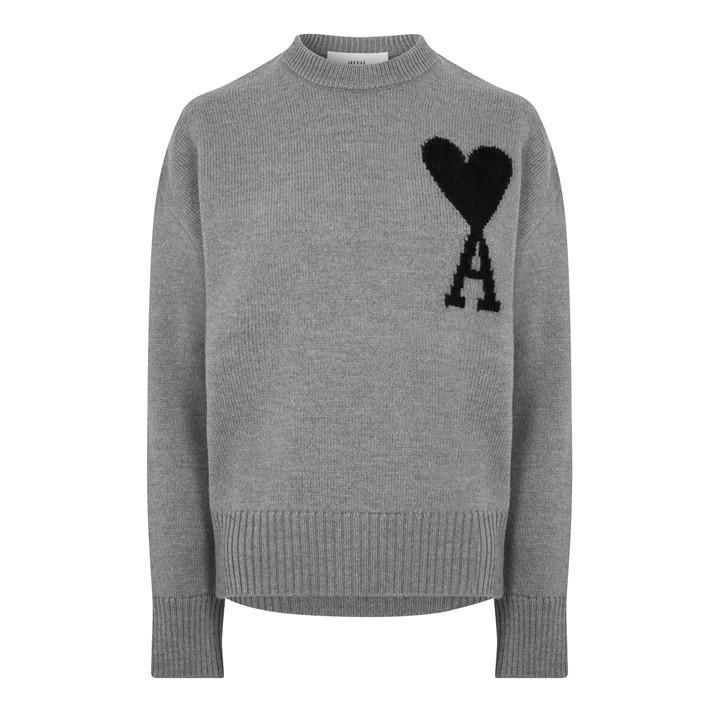 Embroidered Logo Sweater - Grey