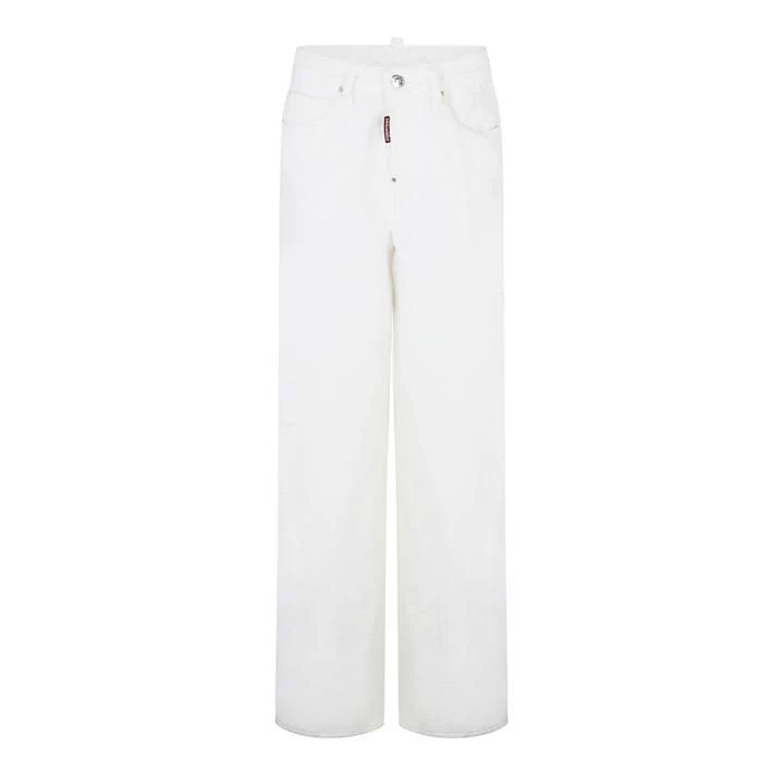 Baggy Boucle Style Traveller Pants - White
