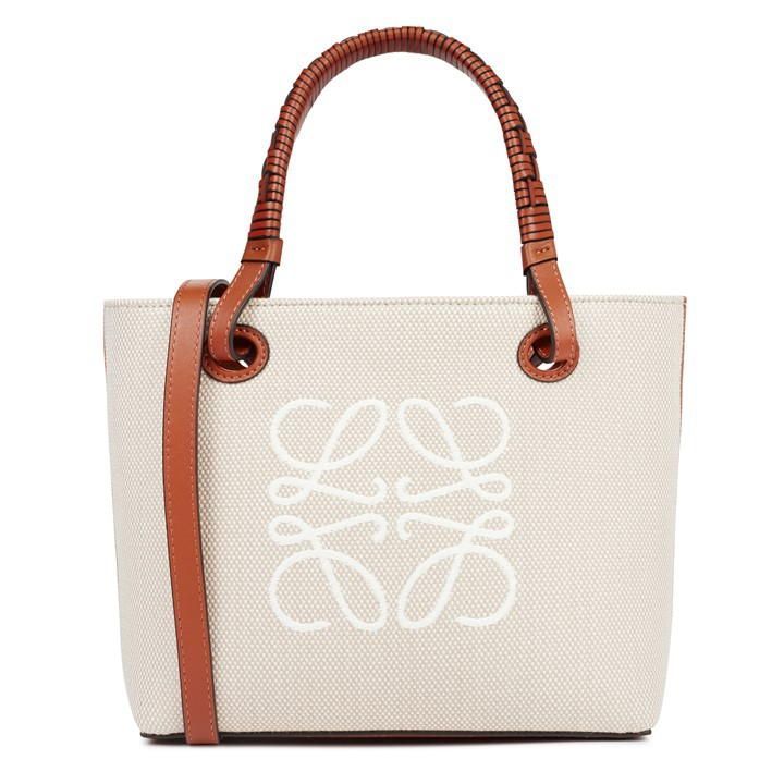 Anagram Canvas Tote Bag - Cream