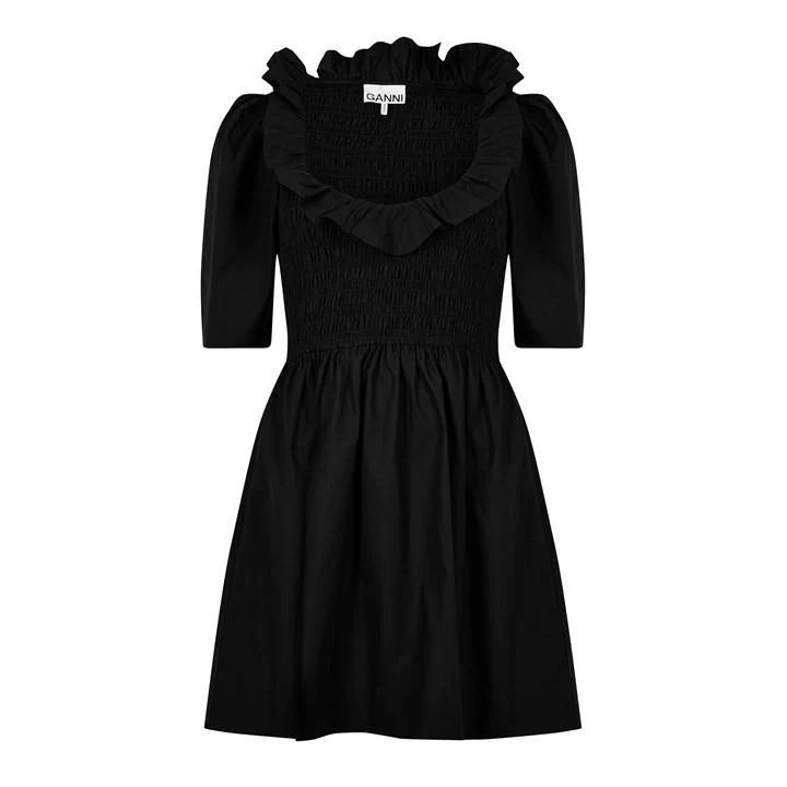 Smock Mini Dress - Black