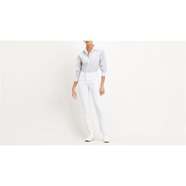 724 High Rise Straight Jeans - White