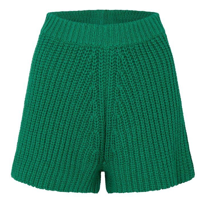 Chunky Knitted Shorts - Green